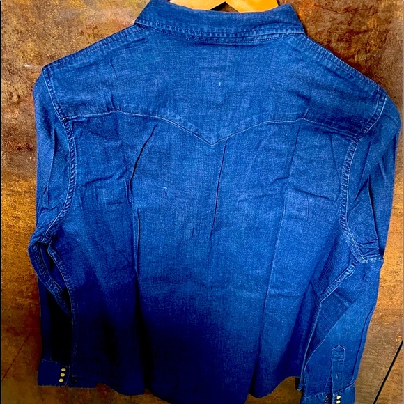 Levis Denim Shirt Womens Dark Blue Shade - Picture 2 of 2